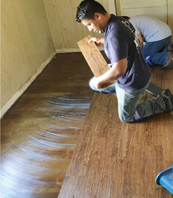 Repairing floor for elderly